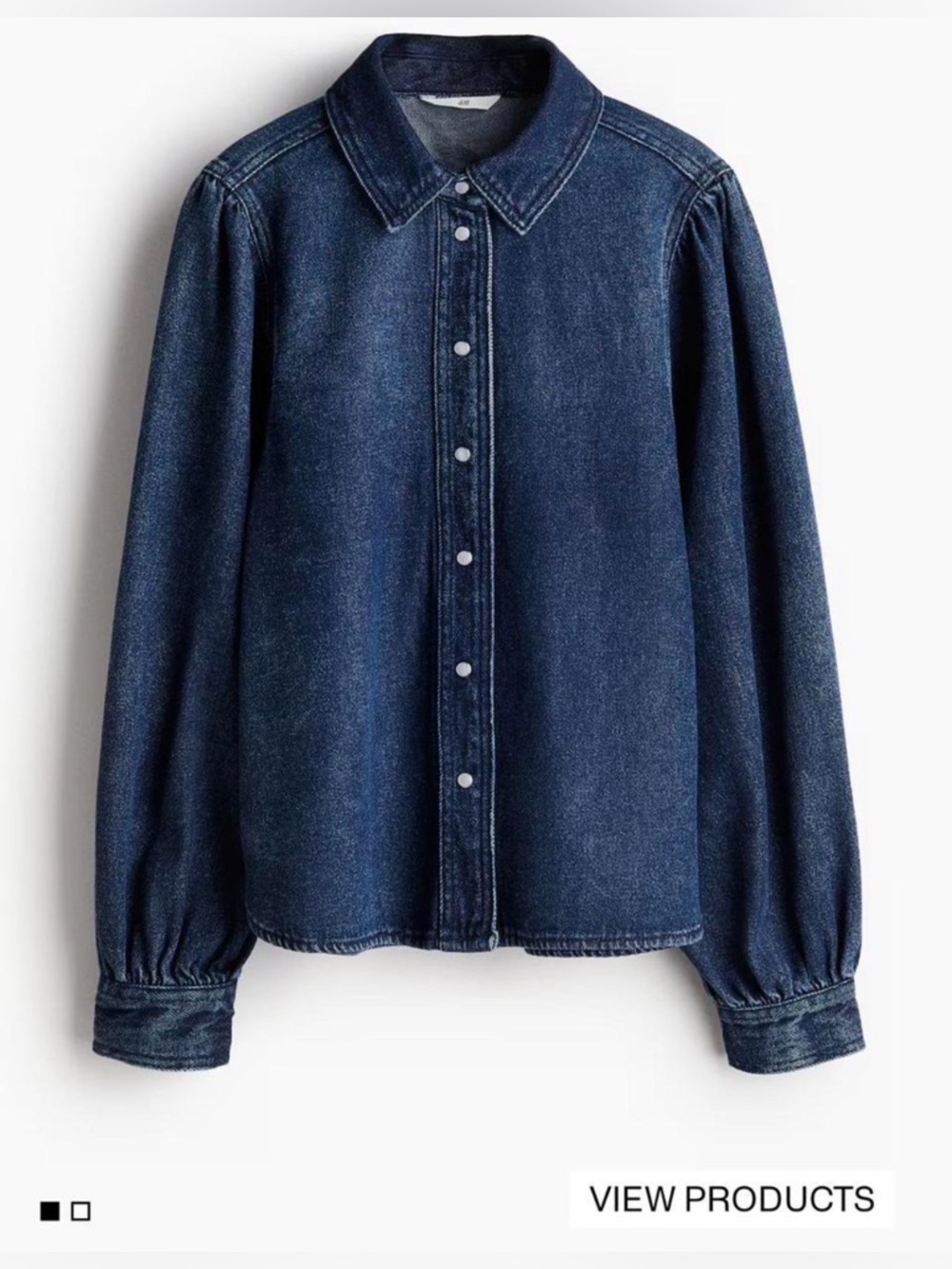 H&M Ballon Sleeve Denim Shirt